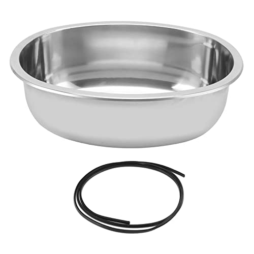 Jadeshay Fregadero Marino de 393x273mm, Fregadero Ovalado para Barco Marino con Orificio de Drenaje de 40mm, Acero Inoxidable Cepillado para RV, yate, Autocaravana, Caravana, Cocina