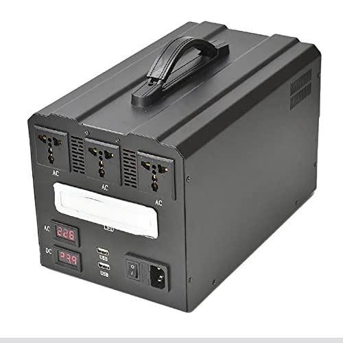 JMOMC Fuente de alimentación UPS de batería de 1500W de estación de energía portátil para Respaldo de Emergencia en el hogar con PD para Acampar al Aire Libre/Viajes en Autocaravana