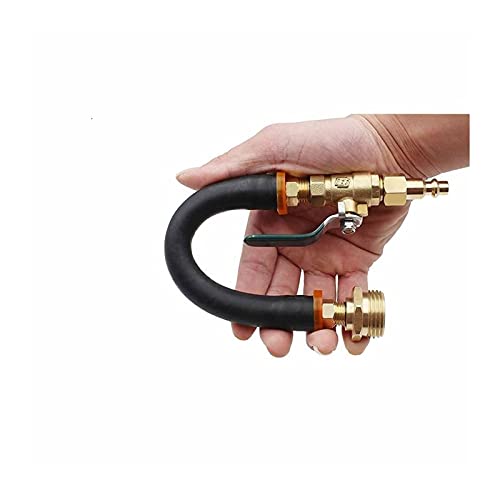 LIANGMEI Qingqing Store RV Adaptador de soplado de Invierno w válvula de Cierre 3/4"-11 Nueva Hampshire Hilo y 1/4"Connect Fit for la Autocaravana Trailer Travel Trailer
