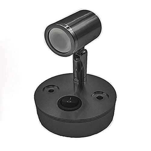 Luz de lectura interior 1PC, Riloer Interruptor Autocaravana Autocaravana LED Lectura Barco Luz 12V Caravana Interior Foco, luz blanca, negro