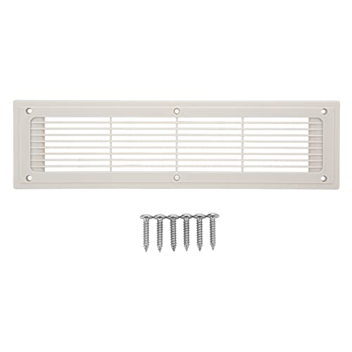 Panel de Ventilación de Aire, Color Crema ABS Refrigeración Calefacción Rejilla de Ventilación Acondicionador Rejilla de Ventilación con Rejilla Rejilla de Ventilación para Autocaravana