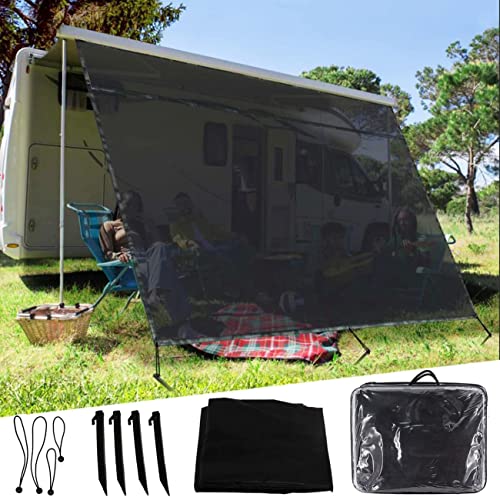 Protección de Protección Solar para Autocaravana, Panel Frontal para Toldo 2,44 x 4,57 m, Bloqueador UV Universal, Kit Completo para Remolques de Autocaravanas por Poweka