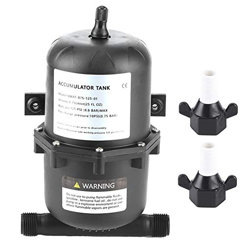 Tanque Acumulador Prepresurizado, Tanque Acumulador de Presión Carga de Presión Máxima 125 PSI 0.75 L Tanque de Presión Acumulador Bomba de Agua Control de Flujo para RV, Yate,