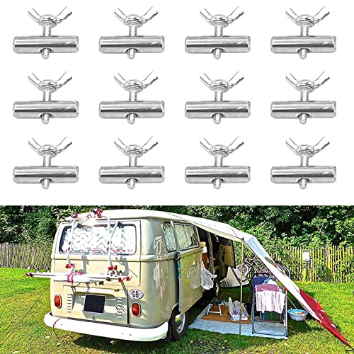 VADO VLTRA Tapones de riel para toldo, riel de toldo de 8 mm, tapones de extremo para caravana, autocaravana, autocaravana, acero inoxidable, multiusos (12)