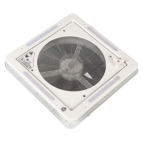 Ventilador de Techo con Ventilación de Aire, Salida de Entrada de Aire de bajo Ruido RV Ventilador de Techo con 4 LED Resistente Al Agua para Yate de Autocaravana