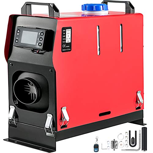 VEVOR Calentador de Aire Diesel 12V 5KW Calentador de Combustible Calefacción Estacionaria Calentador Diesel Aire Calentador de Estacionamiento Control Remoto con Interruptor LCD (1 Salida de Aire)