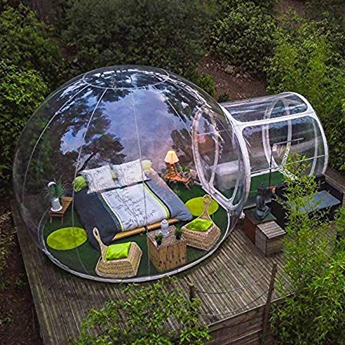YDoo Burbuja Inflable al Aire Libre Carpa de Fiesta para Acampar al Aire Libre Túnel Individual Acampar Familiar Carpa de Fiesta para Acampar al Aire Libre para niños Adultos, Casa Transparente C