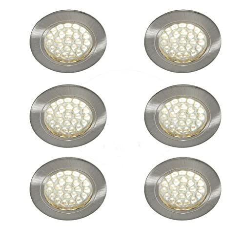 ZYNCUE 6 luces LED interiores de lectura de RV, 12 V LED sensible al tacto encendido apagado de la luz para barco, caravana, autocaravana y vehículos