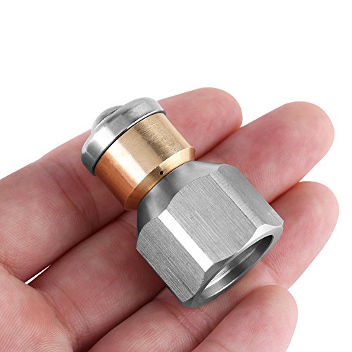 3 / 8BSP boquilla de alcantarillado de limpieza de acero inoxidable 304 + latón.Para la limpieza de alcantarillado y drenaje y la limpieza industrial de tuberías y tubos