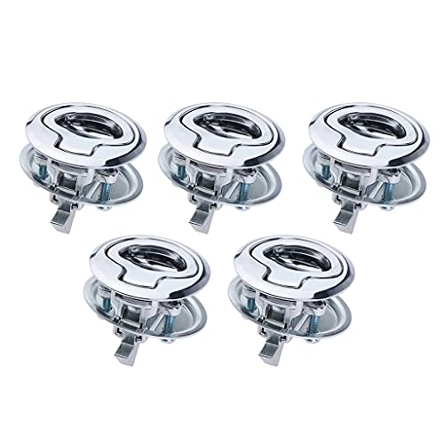 5X Marine Boat 316 Stainless RV Door Lock Flush Pull Locker for Hatch Latch Lift Handle Cabinet Door Lock Latch for Yacht Deck