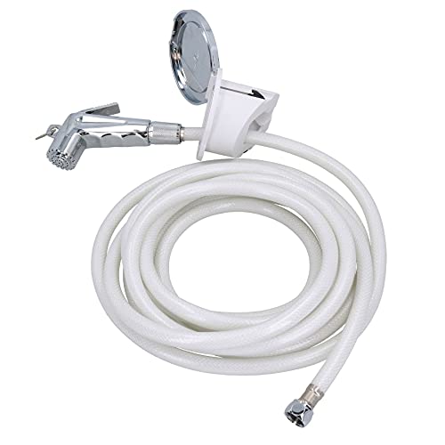 AB Tools Kit de ducha cromado para exteriores con cabeza de barco, autocaravana
