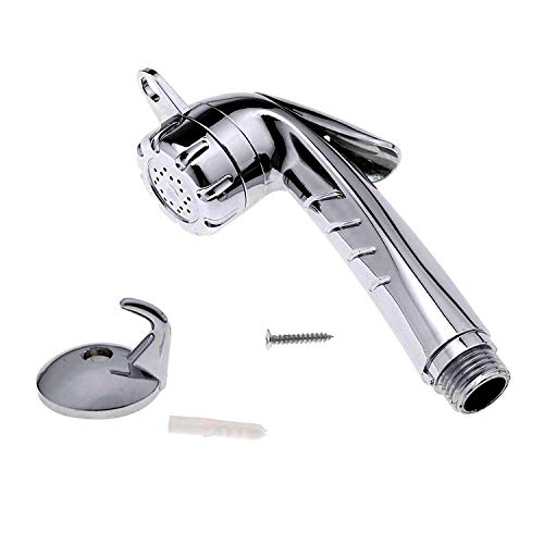 Alcachofa de ducha ABS de 1/2", botón de alcachofa de ducha, para camping, ducha, inodoro, ducha de barco, cromado