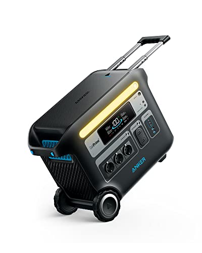 Anker PowerHouse 767, Generador solar de 2400 W con 6 baterías LiFePO4 de mayor vida útil, GaNPrime PowerHouse de 2048 Wh para el hogar, camping al aire libre, autocaravana (panel solar opcional)