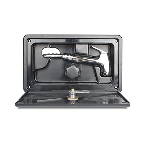 Apto Compatible with 2021 Nueva Caravana RV Zitro de Ducha Exterior Kit con Llave Grifo Manguera Camper Remolque Vaquero Ducha Barco Camper Autocaravana Accesorios (Color : 1 Switch Black)
