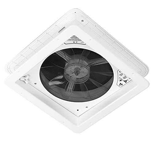 Aramox RV Ventilador de Techo 12V Ventilador de Control Remoto Ventilación Camper Van Ventilación Eléctrica Ventilador Ventilación de Aire de 2 Vías con Control Remoto para RV Caravan Bus(12V)