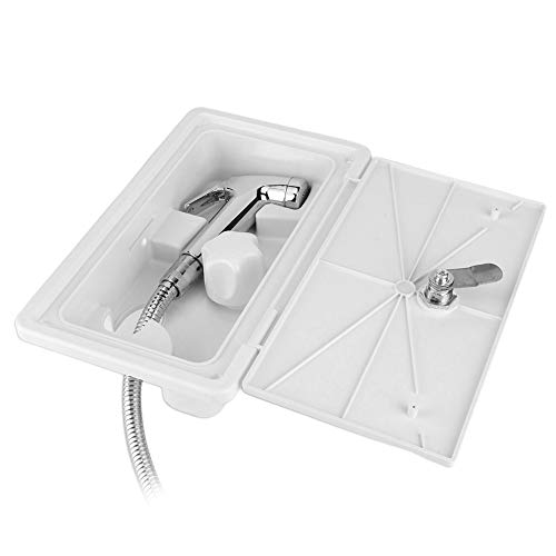 AUHX Caja de Ducha Exterior, Resistente Al Desgaste, Herramienta de Ducha para Caravanas, Práctico Viaje en Caravana para Autocaravana, Barco Marino