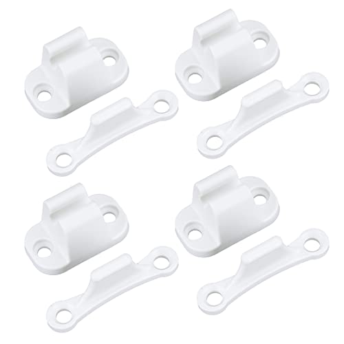 beler 4Sets Retenedor de Puerta Blanco para Caravana o Autocaravana Apto para Caravana o Autocaravana y Barco