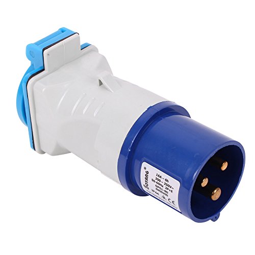 CEE adaptador CEE a Schuko 200 – 250 V, 16 A, 3 polos, 12 cm, IP44 para caravanas, caravon o caravana