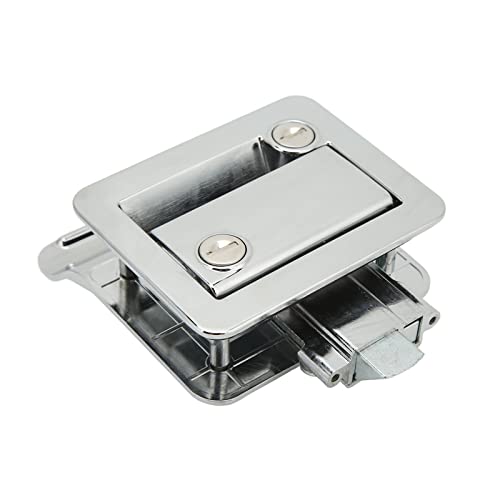 Cerradura de Puerta de Entrada, Pestillo de Seguridad, Cerrojo Integrado, Aleación de Aluminio, Autocaravana, Serie Cromada, Repuestos para Caravana, Remolque de Viaje (Cromado)