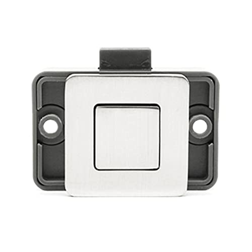 Durable-Camper Car Push Lock RV Caravan-Barco Motor Home Gabinete Cerradura sin llave Botón Cerradura Muebles Hardware Plata