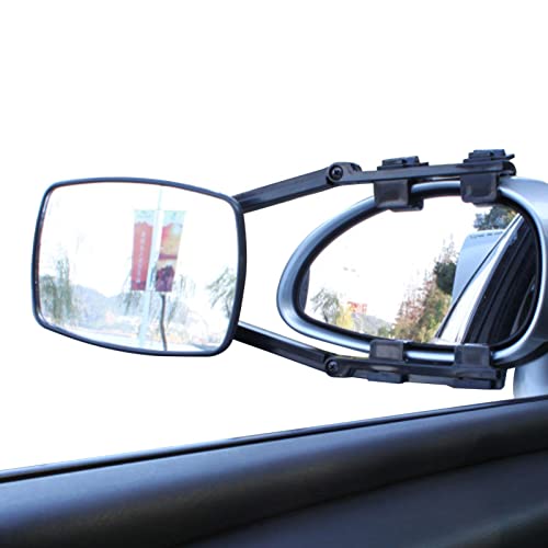 Exuberia 5 Pcs Espejo de Remolque de Coche | Extensor telescópico de Espejo Lateral para automóvil de PP | Espejo de Remolque con Abrazadera Universal, Espejos externos para autocaravanas