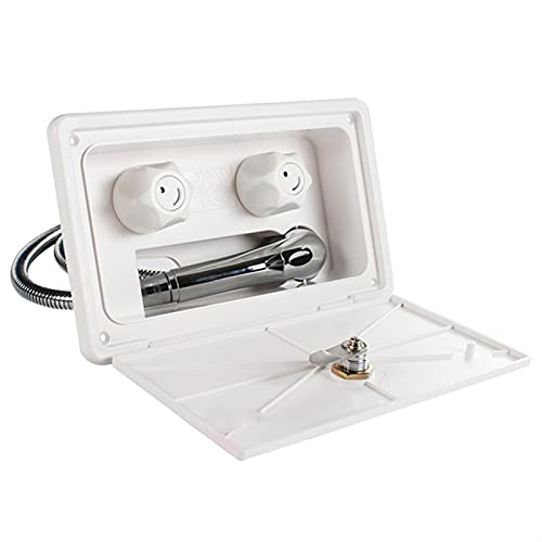 Flyafish RV Juego de Caja de Ducha Exterior con Bote de Bloqueo Marine Camper Autocaravana Acceso de Caravana Autopartes (Color : 7HH802940-W)