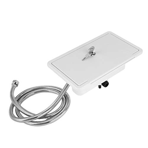Fournyaa Kit de Caja de Ducha, Resistente al Desgaste Caja de Ducha de RV, Material de Acero Inoxidable, Caravana Duradera para Autocaravana de Viaje en Barco