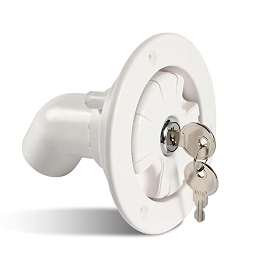 GAOHOU 1 Piezas Juego de Tapa de llenado de escotilla de Entrada de Agua Dulce con Llave para Caravana, Autocaravana