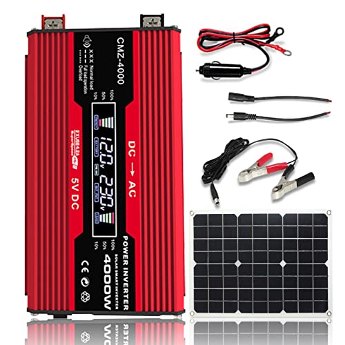 Generador solar, sistema de energía solar, generador con enchufe de 220 V CA para autocaravana, camping, al aire libre con panel de 18 W incluido