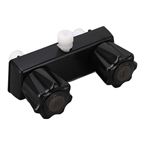 Grifo de Ducha de Baño RV, Válvula Mezcladora de Ducha ABS Ligera Resistente a las Explosiones, Control Suave y Resistente para Caravana de Viaje, Autocaravana (Negro)