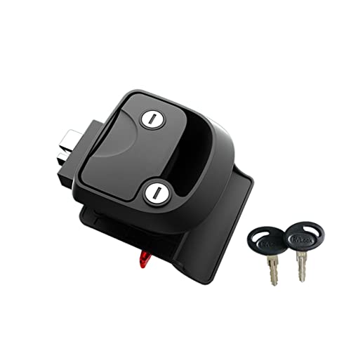 JUJETO RV Entrada de Remolque de Viaje Puerta mecánica CLAQUETA Mango de pestillo de Puerta de Autocaravana con Llaves for Accesorios de campista para autocaravanas, caravanas, autocaravanas y Bar