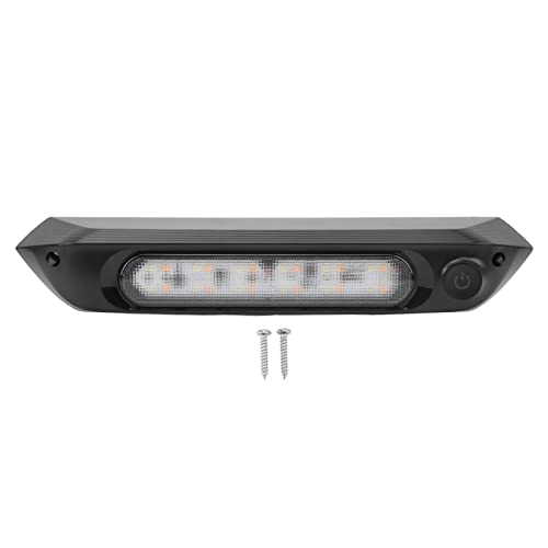 KOSDFOGE Luz Toldo LED Doble Color Luz Porche RV Luz Tira Utilidad Impermeable 8 W para Yates, Caravanas, Vehículos Recreativos, Autocaravanas, Contenedores, Autobuses, Iluminació(Carcasa negra)