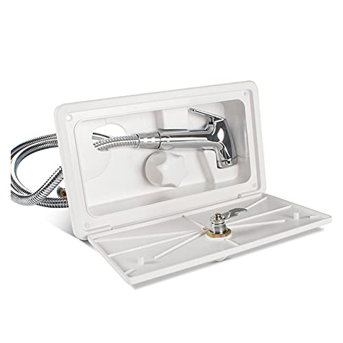 NLBN RV Ducha con cerraduras Marina Marina Caja de Accesorios de Caravana de Autocaravana RV Accesorios de campista Exterior de Ducha Exterior