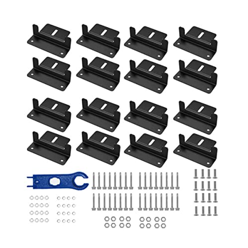 RANRAO Panel Solar Z Soporte Montaje Aluminio Fijación Set Caravana Techo Autocaravana Negro
