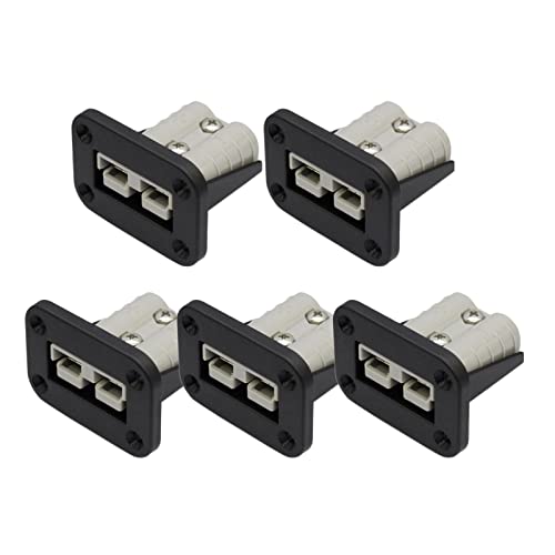 RRIOI 5X Montaje Empotrado 50 A Enchufe Soporte de Montaje Cubierta de Panel Fuente de alimentación DC 12-24V Compatible con Caravana camión Camper autobuses autocaravanas