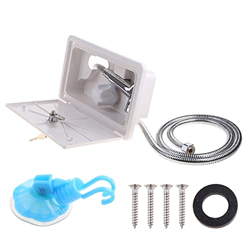 RV Kit de caja de ducha con bloqueo-incluye ducha grifo ducha ducha ducha varita para barco marino camper autocaravana caravana Autopartes (Color : 7HH802941-W)