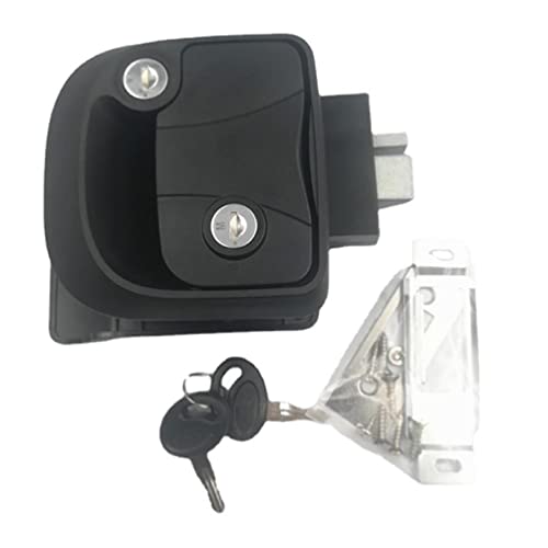 Universal RV Paleta de entrada cerradura de puerta de entrada Perilla de manija interior exterior doble abierto puerta de entrada de autocaravana rv cerradura de puerta de entrada con cerrojo de