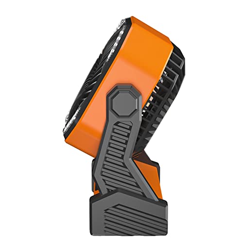 Whisverse Ventilador de camping portátil con luz LED, ventilador USB con temporizador y gancho para tienda de campaña, autocaravana, emergencia de estación de trabajo