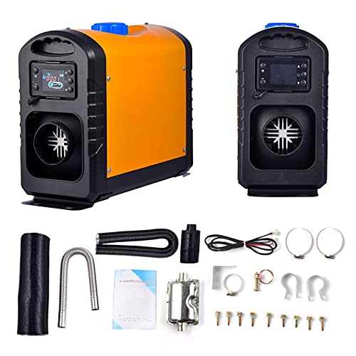 Yusheng Calentador de Coche, Calentador de Aire diésel de 12 V 8 KW, Calentador de estacionamiento para Camiones, autocaravanas, Barcos, SUV, RV, diésel + Monitor LCD + Control Remoto de Llave