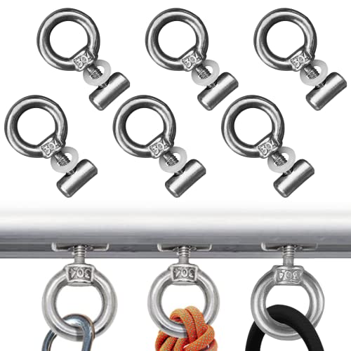 6 Juegos de Tapones de riel de toldo de 6 mm con Soporte de riel de toldo M4 y Anillo de Gel de sílice,Tapones de toldo de Acero Inoxidable 304,para caravanas,caravanas,campañas
