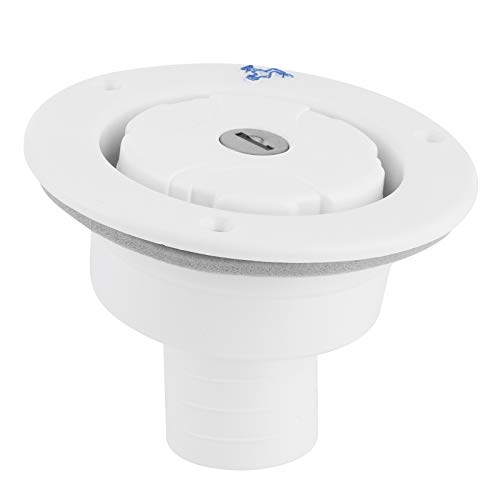 BHDD Tapón de llenado del Tanque de Agua para RV, Tapón de llenado de Entrada de Agua Redondo, Yate para Autocaravana y Remolque para RV(White)