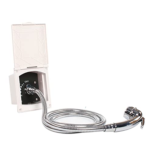 BITSYZ RV Kit de Caja de Ducha Exterior Blanco for Caravana RV Autocaravana (Color : 3 M Shower with Faucet b, Size : 1)