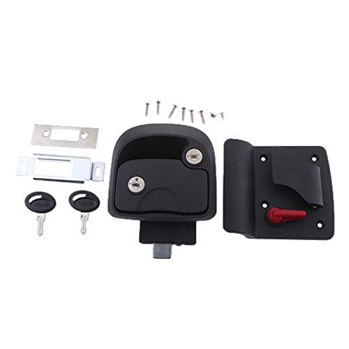 Cerradura de la Puerta de Entrada de RV Cerraduras de Puerta Tipo Empuje R3 Cerradura de Puerta MecáNica para Caravana RV Caravana Autocaravana