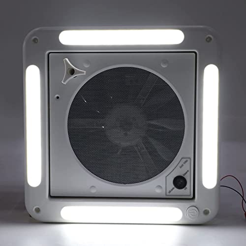 Entrada Ventilador Ventilación Autocaravana 12 V, Ventilador Ventilación Techo RV, Con Luz LED, Los Ventiladores Escape Pueden Utilizar En Vehículos Grandes Como Vehículos Recreativos, Autobuses Yates
