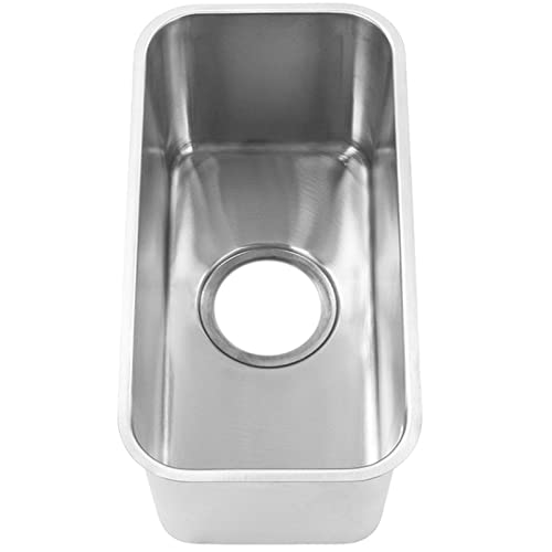 Fregadero de Cocina, Fregadero Cuadrado para Caravana, Desagüe de 90 Mm, Superficie Cepillada de Acero Inoxidable 304, Gran Capacidad para Autocaravana