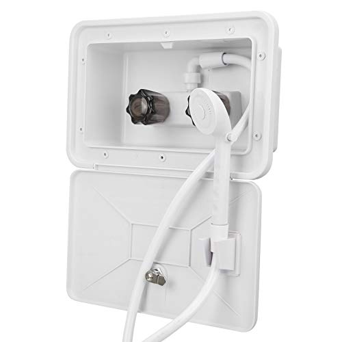 Gaeirt Kit de Lavado Al Aire Libre, Control de Flujo de Agua RV Kit de Caja de Ducha Exterior para Limpieza de Equipos Al Aire Libre o Deportivos para Caravanas de Barcos