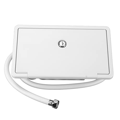 Gatuxe Herramienta de Ducha para Caravanas, Kit de Caja de Ducha Exterior Duradera para Barco Marino de Caravana de Autocaravana