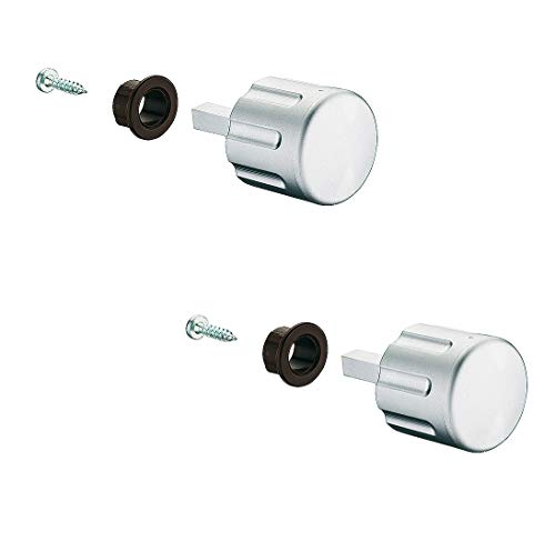Gedotec Botón giratorio Caravan Autocaravana para empujar - cerradura de tornillo mueble Pestillo con Pasador cuadrado Largo 28 mm Marca calidad su Sala estar - 2 Stück