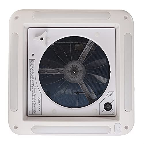hardware marino 12 Volt 11 '' / 14 '' ventan de autocaravanas Accesorios de caravanas de ventilador con DIRIGIÓ Ventilador de escape para RV Barco de control manual del remolque de la autocaravana