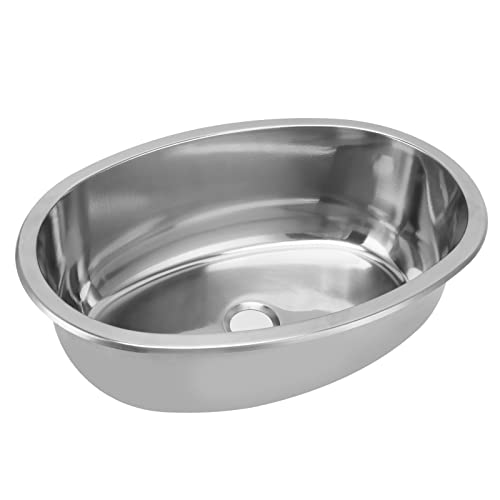 Lavamanos Lavabo marino ovalado con orificio de desagüe de 40 mm para autocaravanas y caravanas